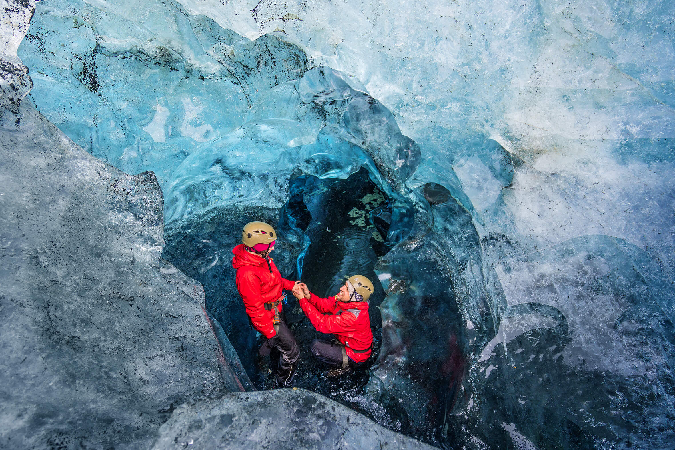 Romantic moment in an Ice Cave!